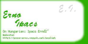 erno ipacs business card